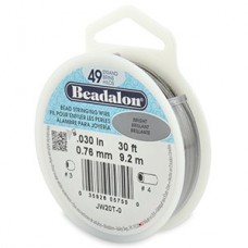 .030" (.76mm) Beadalon 49st Bright Beading Wire - 30ft