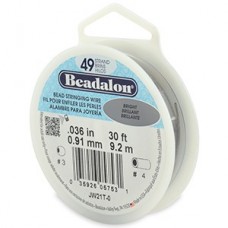 .036" (.91mm) Beadalon 49st Bright Beading Wire - 30ft