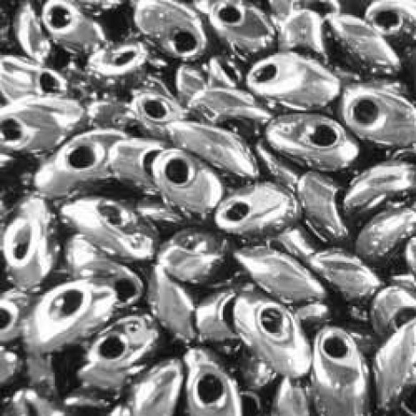 Miyuki Long Magatama Drops - Gunmetal - 12.5gm