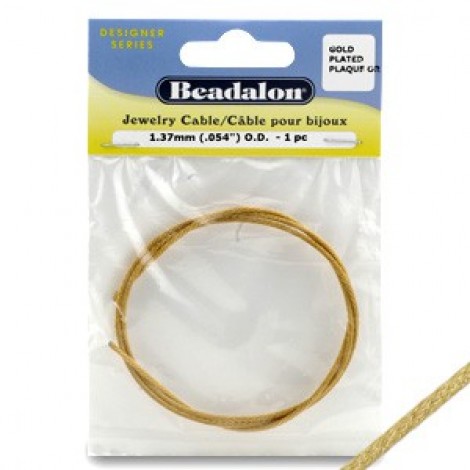Beadalon 1.3mm Gold Stainless Steel Jewellery Cable