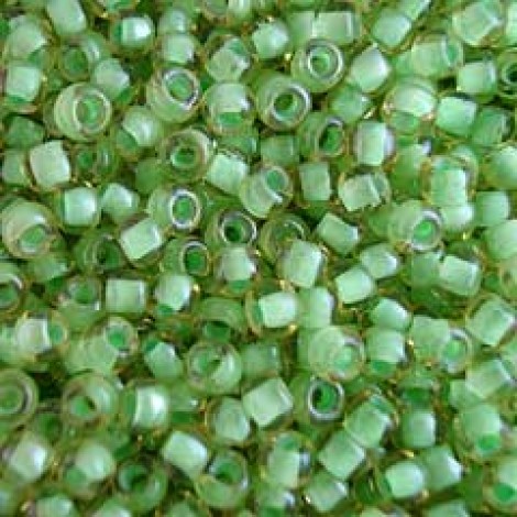 6/0 Toho Seed Beads - Inside Color Jonquil/Mint Julep