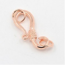 22x9mm Rose Gold Plated Hook & Eye Clasp Set
