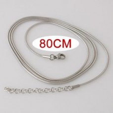 80cm 1.5mm High Quality Stainless Stl Snake Necklace