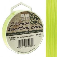 Beadsmith Chinese Knotting Cord - Neon Yellow 15m