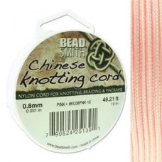 Beadsmith Chinese Knotting Cord - Pink - 15m