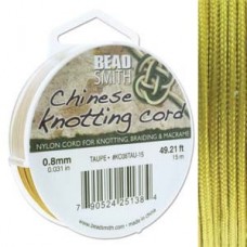 Beadsmith Chinese Knotting Cord - Taupe - 15m