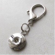 20mm Silver Plated Noosa Snap Base Keychain