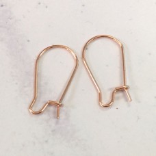 20mm 304 Rose Gold Stainless Steel Kidney Earwires