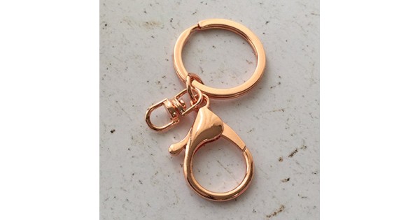 You've Got This Smooth Sea Glass Rose Gold Key Ring