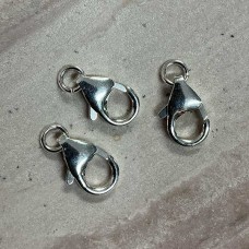 13mm Sterling Silver Parrot Clasp with Ring - Each