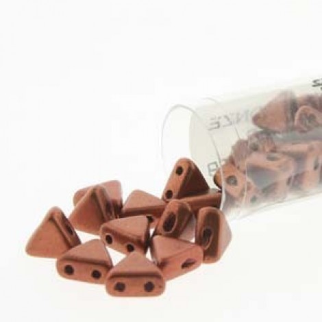 6mm Kheops par Puca Beads - Bronze Red Matte - 9gm