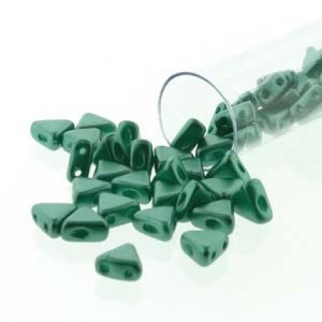 6mm Kheops par Puca Beads - Pastel Dk Green - 9gm