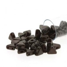 6mm Kheops par Puca Beads - Pastel Dk Brown - 9gm