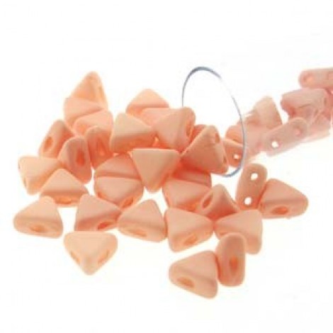 6mm Kheops par Puca Beads - Opaque Light Peach Silk - 9gm