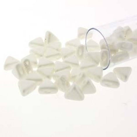 6mm Kheops par Puca Beads - Opaque White Silk - 9gm