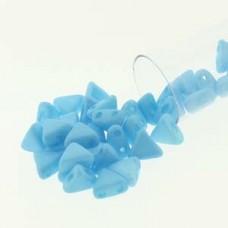 6mm Kheops par Puca Beads - Opaque Aqua Silk - 9gm
