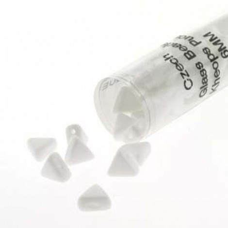 6mm Kheops par Puca Beads - Opaque White Matte - 9gm