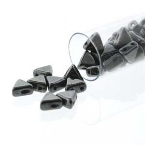 6mm Kheops par Puca Beads - Jet Hematite - 9gm