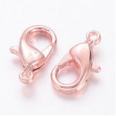 12x7mm Rose Gold Plated Lobster Clasps
