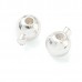 3.4x4.5x3mm (Hole Size 0.8mm) 925 Sterling Plated Brass Push Button Crimp Beads - Pack of 10 3.4x4.5x3mm (Hole Size 0.8mm) 925 Sterling Plated Brass Push Button Crimp Beads - Pack of 10