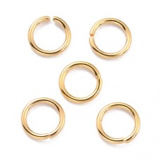 6mm 20ga 24K Gold Rack Plated Brass Nickel Free Open Round Jumprings - Pack of 10