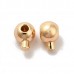 3.5x3mm (Hole Size 1mm) God Colour Plated Brass Push Button Crimp Beads - Pack of 10 3.5x3mm (Hole Size 1mm) God Colour Plated Brass Push Button Crimp Beads - Pack of 10