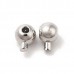 3.5x3mm (Hole Size 1mm) Platinum Colour Plated Brass Push Button Crimp Beads - Pack of 10 3.5x3mm (Hole Size 1mm) Platinum Colour Plated Brass Push Button Crimp Beads - Pack of 10