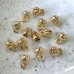 6.5x4mm (Hole 1.4mm, ID 2.5mm) Gold Colour Plated Brass Bead Tips - Pack of 10