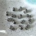6.5x4mm (Hole 1.4mm, ID 2.5mm) Platinum Silver Colour Plated Brass Bead Tips - Pack of 10