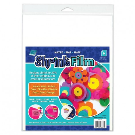 Grafix Shrink Plastic - Matte - Pk of 6 sheets