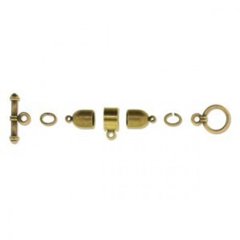 6mm Kumihimo Bullet Finding Set - Antique Brass