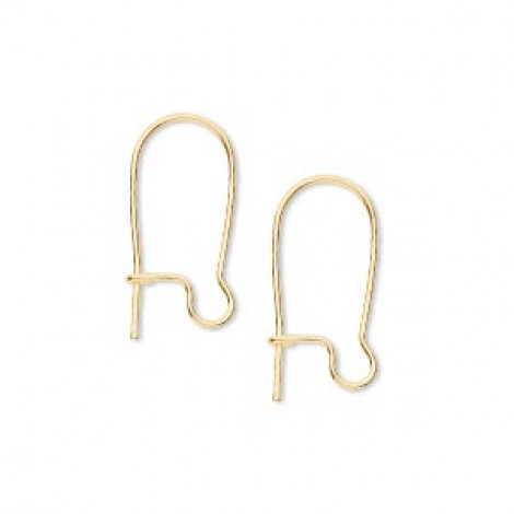 18mm 21ga Gold Plated Kidney Earwires