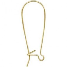 Large 30mm Kidney Earwires - Gold Plated - Pack of 4 pair