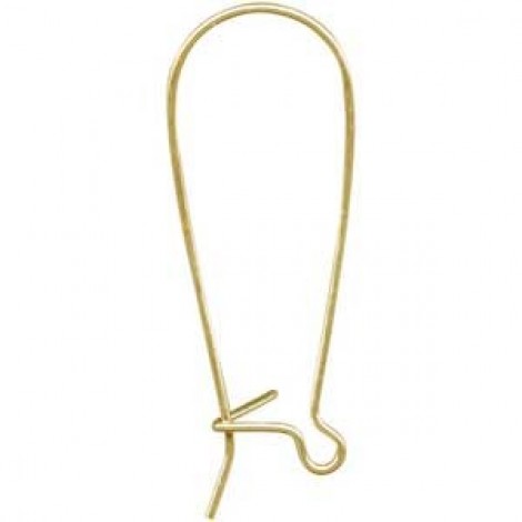 Large 30mm Kidney Earwires - Gold Plated
