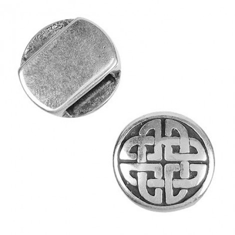 17mm (10x3mmID) Round Celtic Slider for Flat Leather