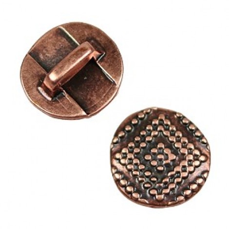 13mm(ID-5x2mm) Copper Radiant Square Leather Slider