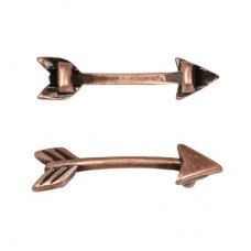 3mm Flat Leather Arrow Slider - Ant Copper