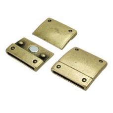 29x23mm(ID-20x2.8mm)Ant Brass Flat Rivet Leather Clasp - Each