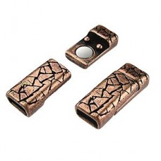 5x2mmID Flat Magnetic Abstract Clasp - Ant Copper - Each