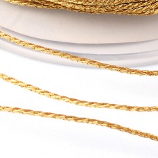 1mm Gold 12 Ply Metallic Gold Synthetic Cord - 50m roll