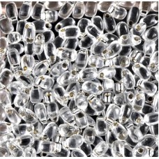 3x5.5mm Miyuki Long Drops - Silverlined Crystal 