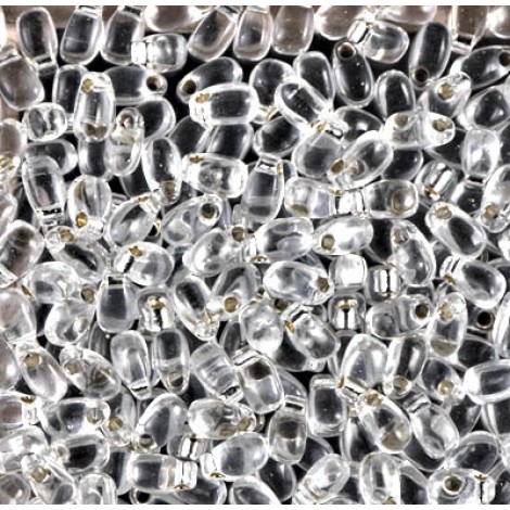 3x5.5mm Miyuki Long Drops - Silverlined Crystal - 10gm