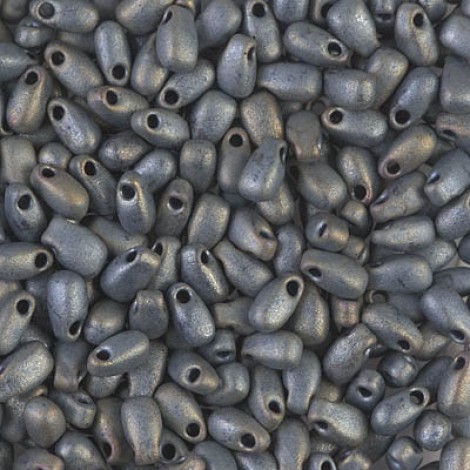 3x5.5mm Miyuki Long Drops - Matte Metallic Silver Grey - 10gm