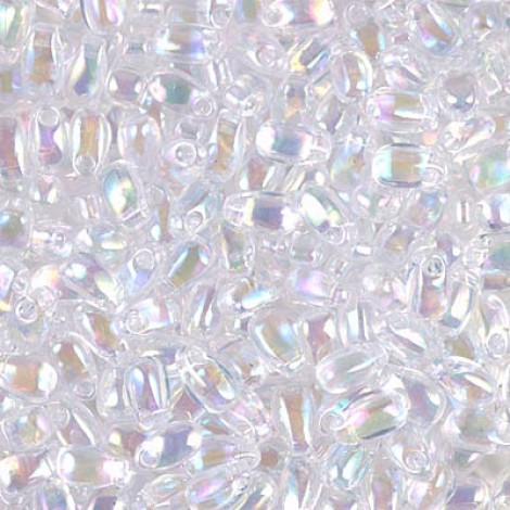 3x5.5mm Miyuki Long Drops - Transparent Pale Pink AB - 25gm