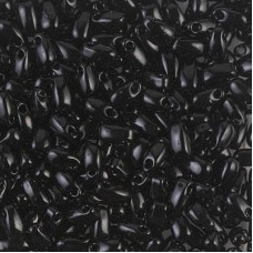 3x5.5mm Miyuki Long Drops - Black