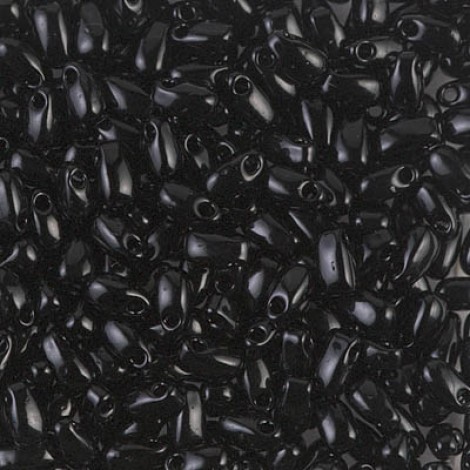 3x5.5mm Miyuki Long Drops - Black - 10gm