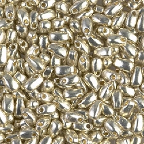 3x5.5mm Miyuki Long Drops - Duracoat Galvanized Silver - 10gm