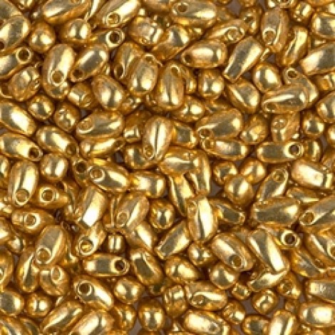 3x5.5mm Miyuki Long Drops - Galvanized Gold - 10gm 3x5.5mm Miyuki Long Drops - Galvanized Gold - 10gm