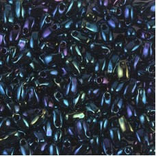 3x5.5mm Miyuki Long Drops - Metallic Dark Blue Iris - 10gm