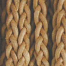 3-Strand Natural Plaited 2mm Leather Cord - Per metre